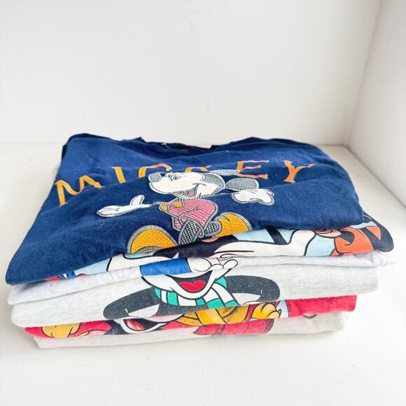 Disney Graphic Print Sweatshirt and T Shirt Bundle 6 Pieces S/M - Picture 1 of 9
